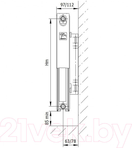 Изображение товара Радиатор стальной Лемакс Compact тип 21 500x600