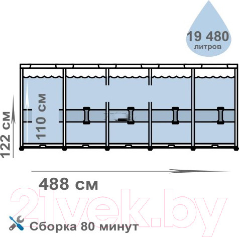 Изображение товара Каркасный бассейн Intex Ultra Frame / 26326NP (488x122)