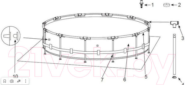 Изображение товара Каркасный бассейн Intex Prism Frame / 26716NP (366x99)
