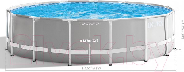 Изображение товара Каркасный бассейн Intex Prism Frame / 26726NP (457x122)