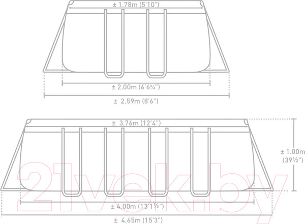 Изображение товара Каркасный бассейн Intex Prism Frame / 26788NP (400x200x100)