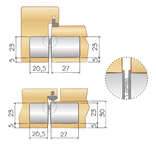 Изображение товара Петля дверная AGB Eclipse 3.0 скрытая (черный)