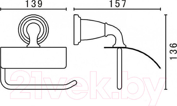 Изображение товара Держатель для туалетной бумаги Art&Max Bianchi AM-E-3683-Br