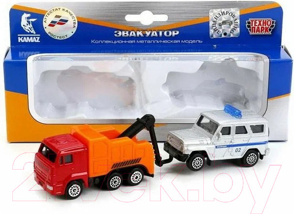 Изображение товара Автомобиль игрушечный Технопарк Kamaz Эвакуатор / SB-17-46+UAZ-WB
