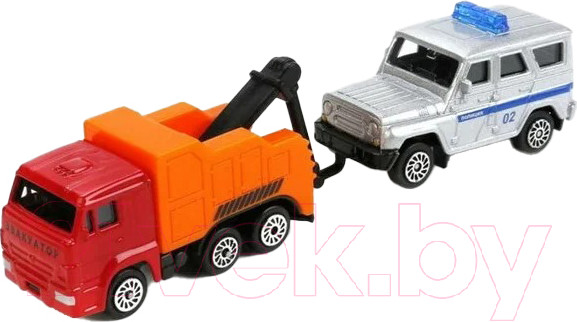 Изображение товара Автомобиль игрушечный Технопарк Kamaz Эвакуатор / SB-17-46+UAZ-WB