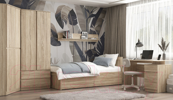 Изображение товара Письменный стол Евва Турин ТР-1D1S/S (дуб сонома)