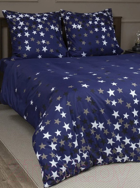 Изображение товара Комплект постельного белья Amore Mio Мако-сатин MilkyWay Микрофибра 1.5 / 93096 (синий)