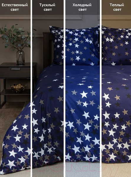 Изображение товара Комплект постельного белья Amore Mio Мако-сатин MilkyWay Микрофибра 1.5 / 93096 (синий)