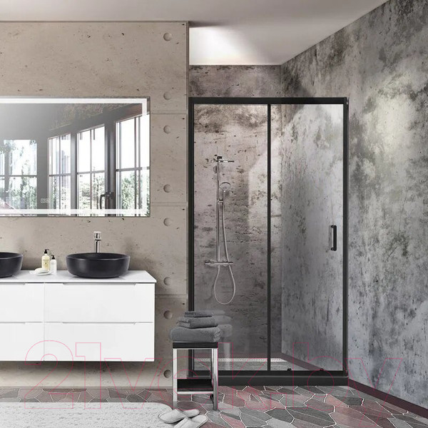 Изображение товара Душевая дверь BelBagno UNO-195-BF-1-120-C-NERO