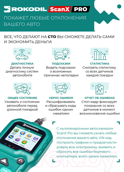 Изображение товара Автосканер Rokodil ScanX Pro