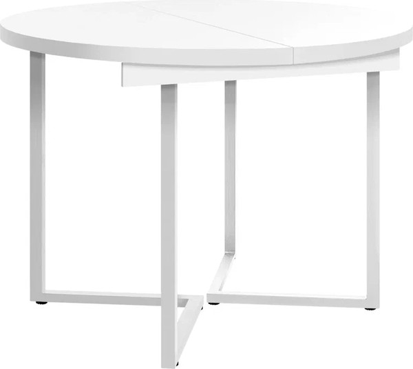 Изображение товара Обеденный стол Millwood Лофт Лондон Л D100 раздвижной / 100-140x100x76 (белый/металл белый)