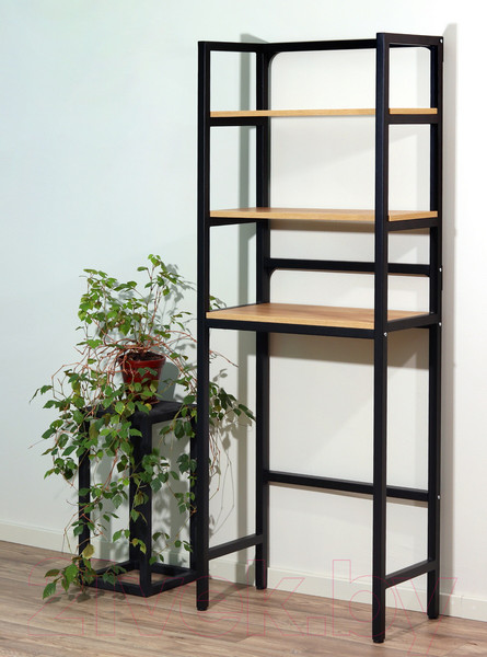 Изображение товара Стеллаж Millwood Венеция 2 35x60x181.8 (дуб золотой Craft/металл черный)