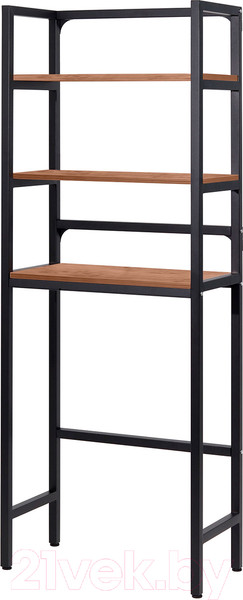 Изображение товара Стеллаж Millwood Венеция 2 35x60x181.8 (дуб табачный Craft/металл черный)