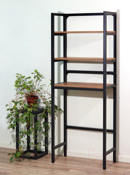 Изображение товара Стеллаж Millwood Венеция 2 35x60x181.8 (дуб табачный Craft/металл черный)