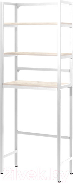 Изображение товара Стеллаж Millwood Венеция 2 35x60x181.8 (дуб белый Craft/металл белый)