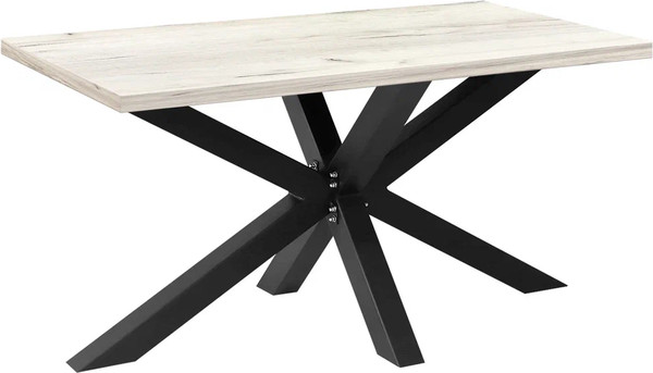 Изображение товара Обеденный стол Millwood Кейптаун 160x80x75 (дуб белый Craft/металл черный)