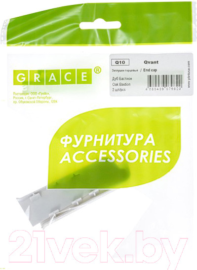 Изображение товара Заглушка для плинтуса Grace Q10 Дуб Бастион (2шт)
