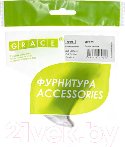 Изображение товара Уголок для плинтуса Grace Q10 Дуб Бастион Внутренний (2шт)