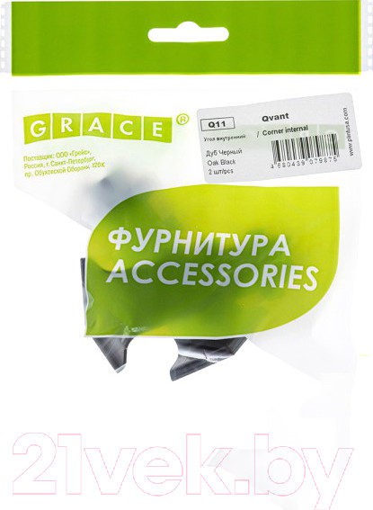 Изображение товара Уголок для плинтуса Grace Q11 Дуб Черный Внутренний (2шт)