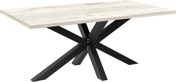 Изображение товара Обеденный стол Millwood Кейптаун 200x100x75 (дуб белый Craft/металл черный)