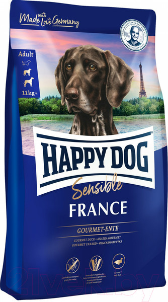 Изображение товара Сухой корм для собак Happy Dog Sensible France утка, картофель / 60554 (11кг)