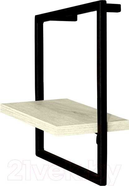 Изображение товара Полка Millwood Навесная каркасная 30x15x30 (дуб белый Craft/металл черный)