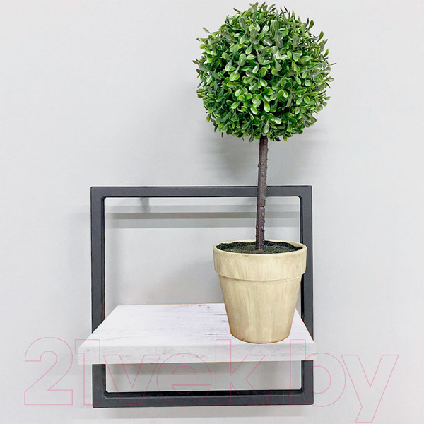 Изображение товара Полка Millwood Навесная каркасная 30x15x30 (дуб белый Craft/металл черный)