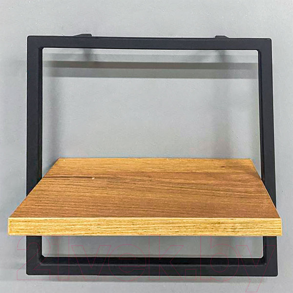 Изображение товара Полка Millwood Навесная каркасная 30x15x30 (дуб золотой Craft/металл черный)