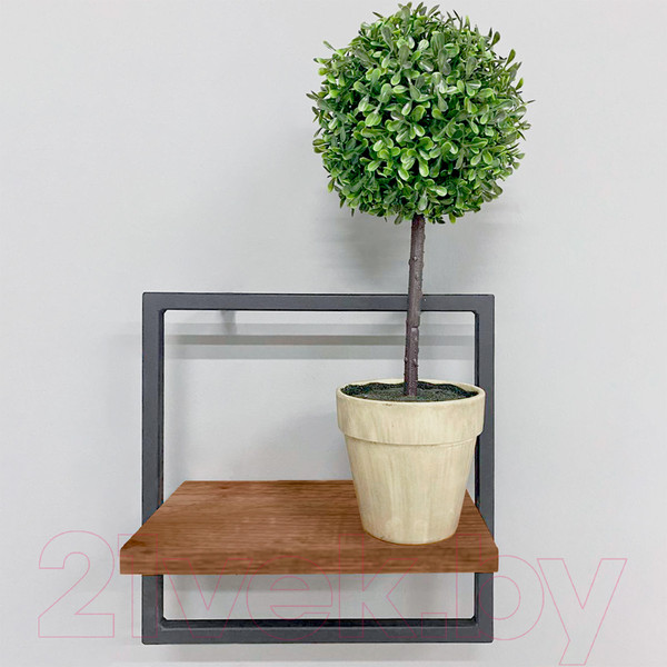 Изображение товара Полка Millwood Навесная каркасная 30x15x30 (дуб табачный Craft/металл черный)