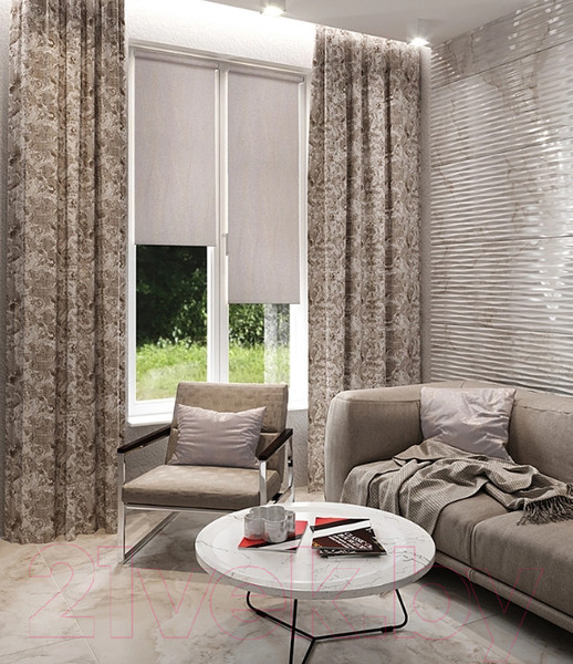 Изображение товара Рулонная штора LEGRAND Ривера 200x175 / 58096025 (миндаль)