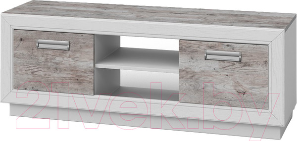 Изображение товара Тумба Мебель-КМК 2Д Эстель 0738.25 (сосна натуральная/белая/дуб венеция)