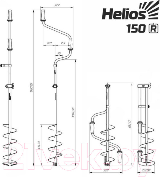 Изображение товара Ледобур Helios HS-150D / LH-150RD
