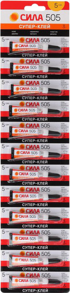 Изображение товара Клей Сила Супер-клей 505-3 лента BL-12 12/576/18432 / Б0033119 (3гр)