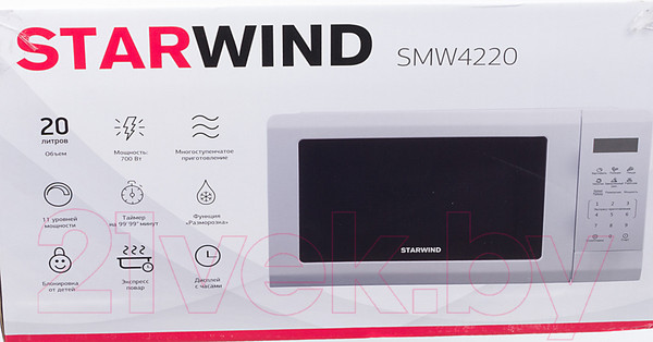 Изображение товара Микроволновая печь StarWind SMW4220 (белый)