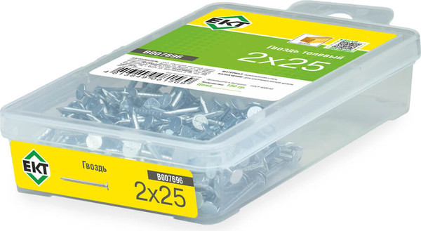 Изображение товара Гвоздь толевый ЕКТ 2.0x25 / B007696 (150г, оцинкованный)