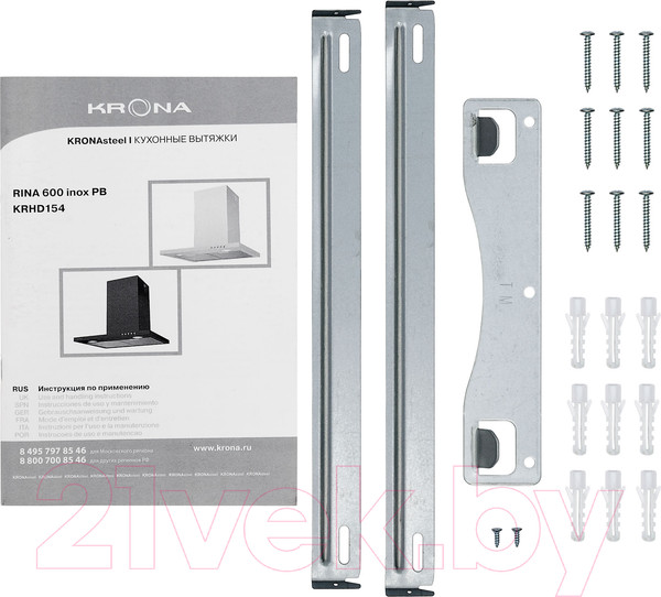 Изображение товара Вытяжка Т-образная Krona Rina 600 Black PB / КА-00005483