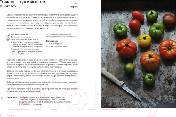 Изображение товара Книга КоЛибри Суп дня: Супы, бульоны, пюре, а также хлеб, крутоны, гренки (Аллен Р.)