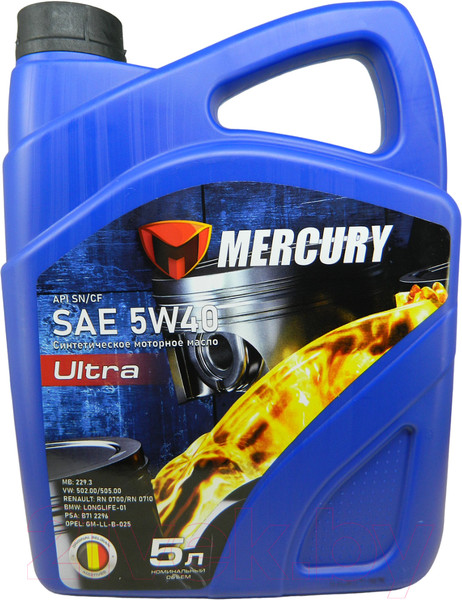 Изображение товара Моторное масло Mercury Auto 5W40 SN/CF / MR054050 (5л)