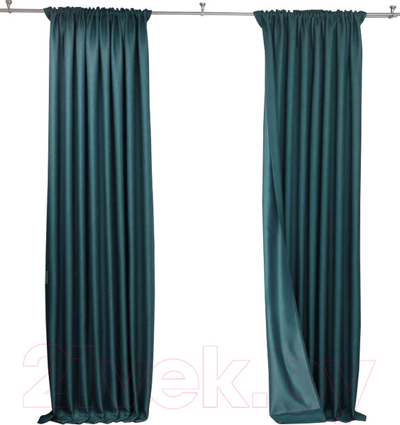 Изображение товара Шторы Модный текстиль 112MT2226S01 (270x150, 2шт, изумрудный)