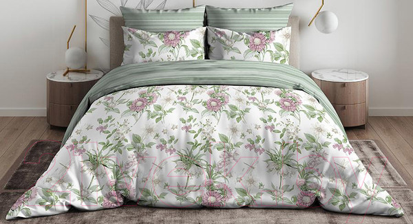 Изображение товара Комплект постельного белья ВАСИЛИСА Ботаника 9878 Евро / 247056