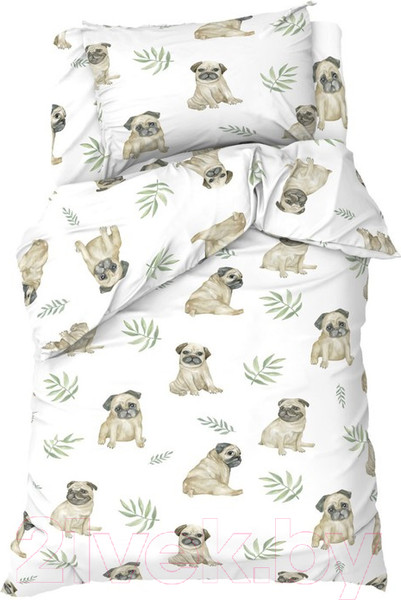 Изображение товара Комплект постельного белья Этель Мопсы / 7823086