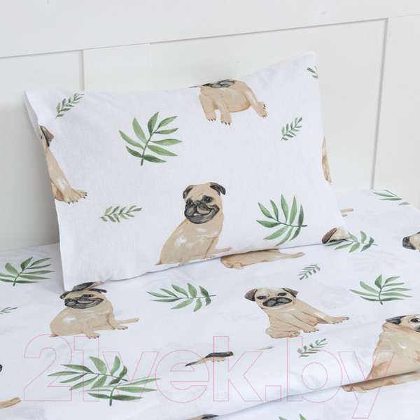 Изображение товара Комплект постельного белья Этель Мопсы / 7823086