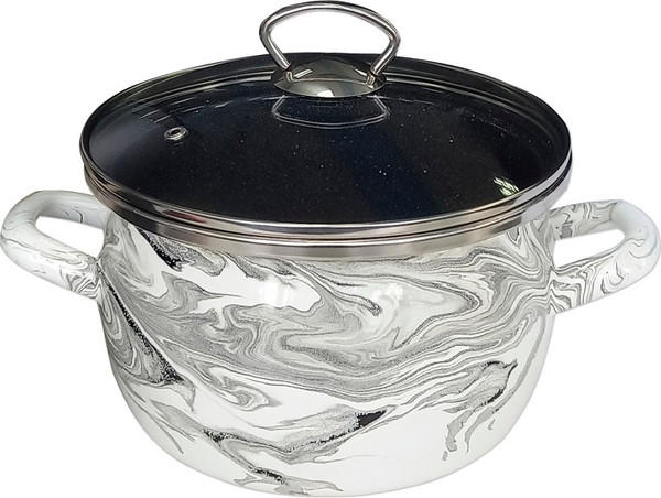 Изображение товара Кастрюля Сантэкс Шейк 1-2415111 (белый/черный)