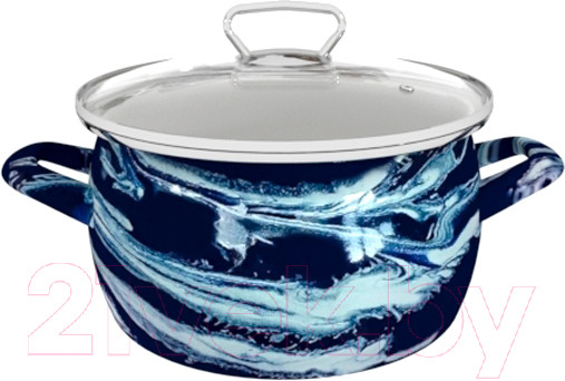 Изображение товара Кастрюля Сантэкс Шейк 1-2430111 (синий/белый)