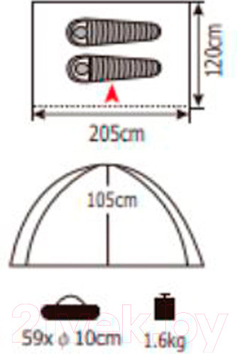 Изображение товара Палатка Coyote Vortex-2 v2 / CL-S10-2P-Light Green