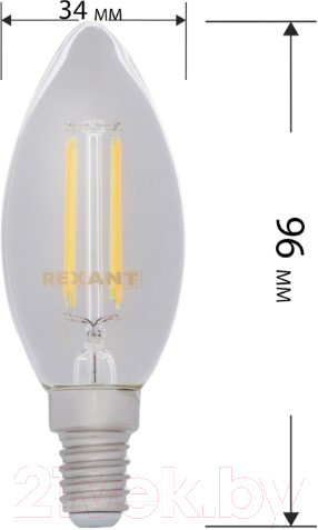Изображение товара Лампа Rexant Свеча 604-084