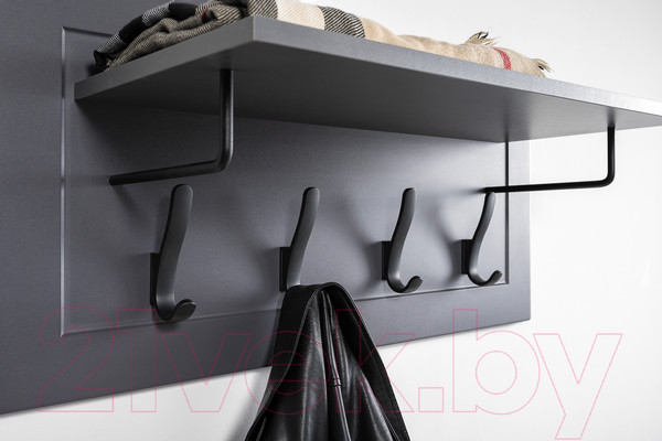 Изображение товара Вешалка для одежды Mobi Остин 15.12 (серый графит 0162 РЕ/графит ZB 856-2 ПВХ)