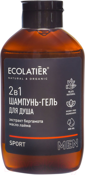 Изображение товара Шампунь-гель для душа Ecolatier Мужской Sport 2в1 (400мл)