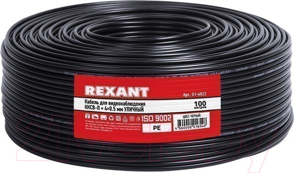 Изображение товара Кабель Rexant ККСВ-П / 01-4022 (100м, черный)