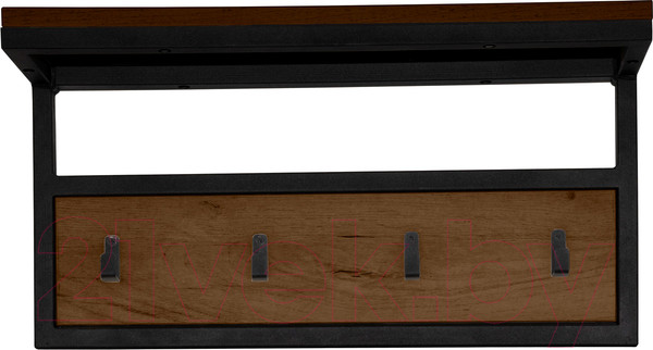 Изображение товара Вешалка для одежды Millwood Сканди 3 60x30x15 (дуб табачный Craft/металл черный)